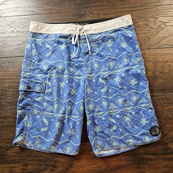 O'Neill Retrofreak Board Shorts Size 34 Y2K Vintage Surf Swim Trunks​ - Picture 1 of 9